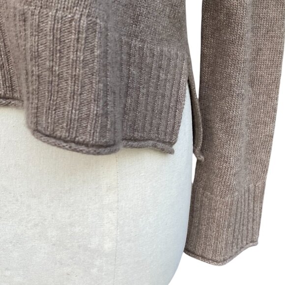 Jenni Kayne Wool Cashmere Everyday Sweater Taupe Capsule Quiet Luxury Capsule-S - Picture 3 of 13